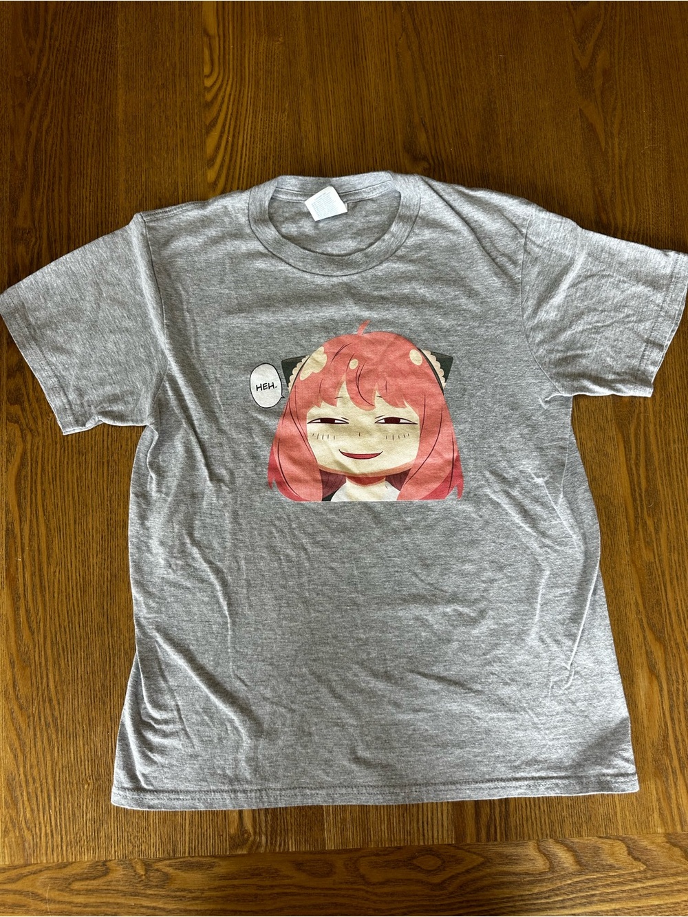 Grey Kids Graphic Tee with Anya Spy X Family